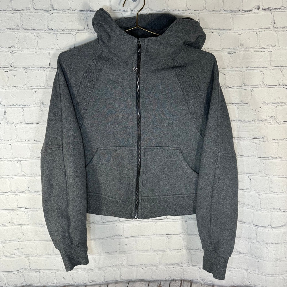 Lululemon Scuba Oversized Full Zip Hoodie Grey XS/S LW3ESQS